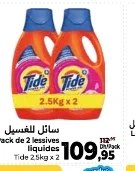 Lessive liquide Tide – Lot de 2 x 2.5Kg