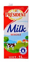 LAIT UHT ENTIER 1L PRESIDENT