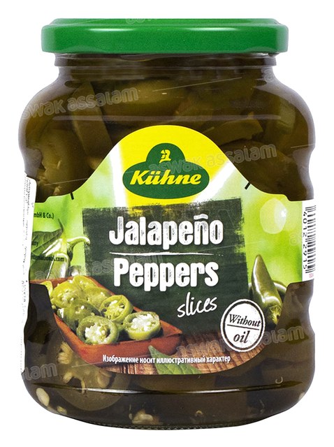 PIMENT JALAPENO EN MORCEAUX SANS HUILE 330G KUHNE