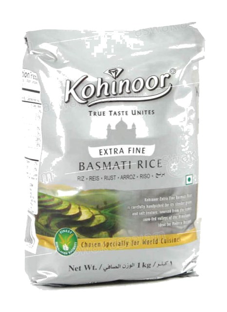 RIZ BASMATI EXTRA FIN 1KG KOHINOOR