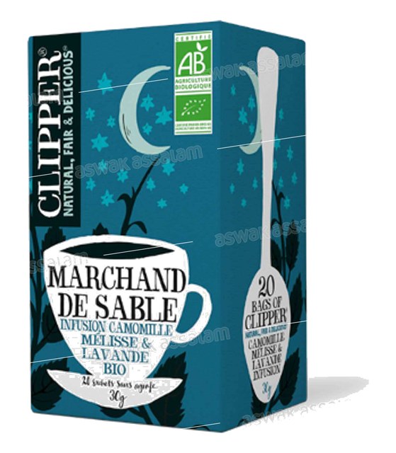 INFUSION MARCHAND DE SABLE BIO CAMOMILLE, MELISSE & LAVANDE 30G CLIPPER