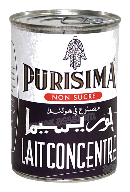 LAIT CONCENTRE NON SUCRE 410G PURISIMA