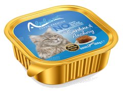 BARQUETTE PATE ANCHOIS ET SARDINE POUR CHAT ADULTE 100G ALPHAPET