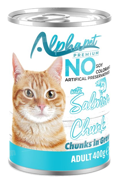 BOUCHEES SAUMON POUR CHAT ADULTE 400G ALPHAPET