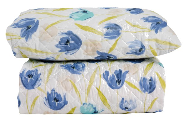 COUVRE-LIT 240*220CM + 2 TAIES D’OREILLER 50*70CM IMPRIME FLEURS