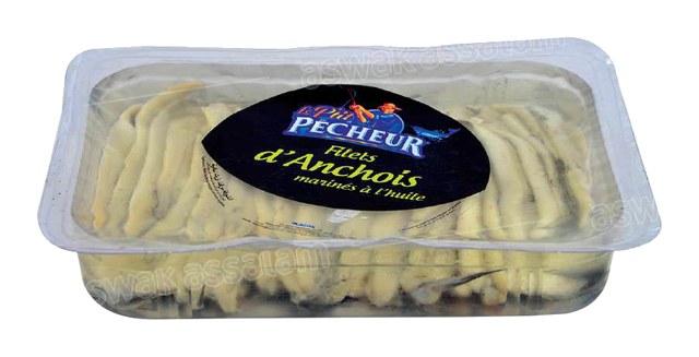 FILETS D’ANCHOIS MARINES A L’HUILE VEGETALE 180G LE P’TIT PECHEUR