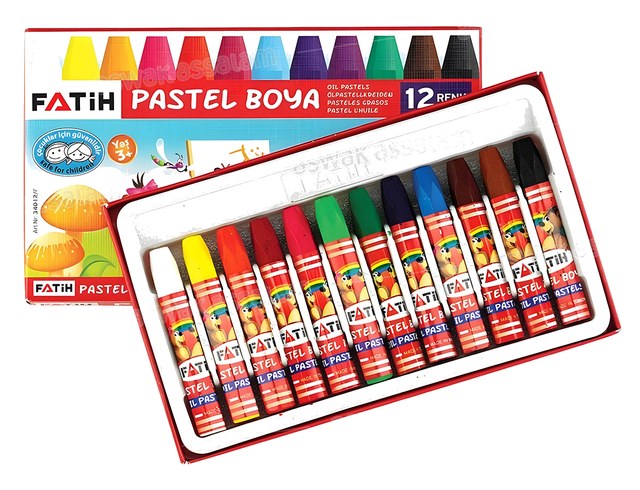 12 CRAYONS A L’HUILE PASTEL FATIH