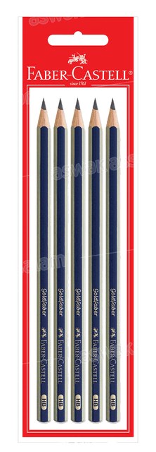 5 CRAYONS NOIRS HB FABER-CASTELL