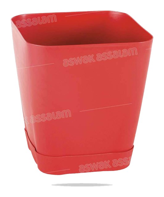POT DE FLEURS AVEC SOUCOUPE 8,8L ROUGE GAMME SAFIR