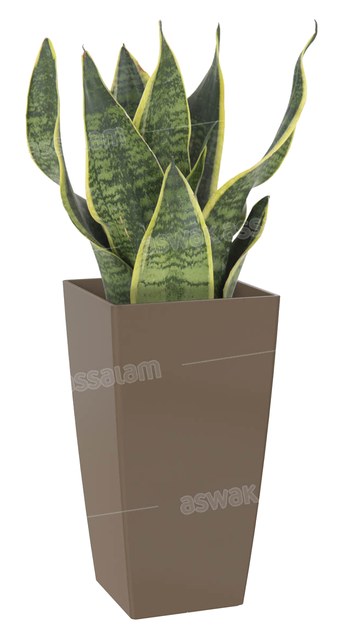 POT DE FLEURS CARRE 25CM TAUPE PISA