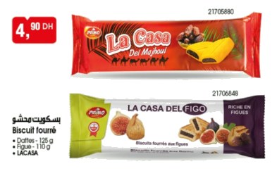Biscuit fourré dattes et figues LA CASA – 125g et 110g